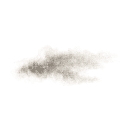 Sumi-e ink brushwork of a soft cloud-like form, alone in empty space